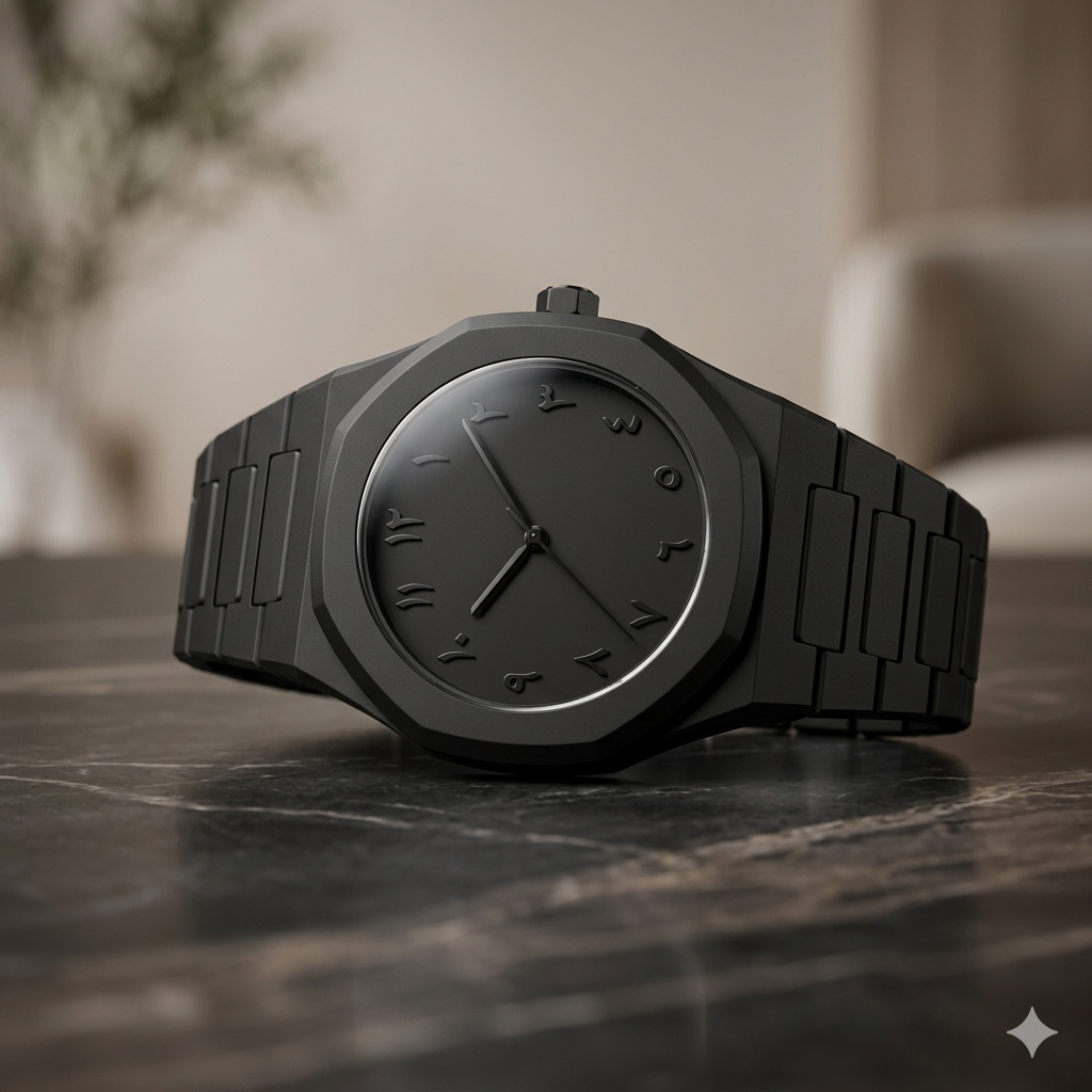 Black Arabic Aura Watch